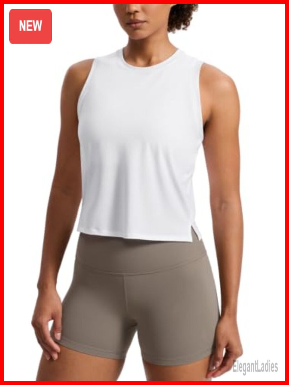 Quick Dry Racerback Crop Tank Top Moisture Wicking Workout